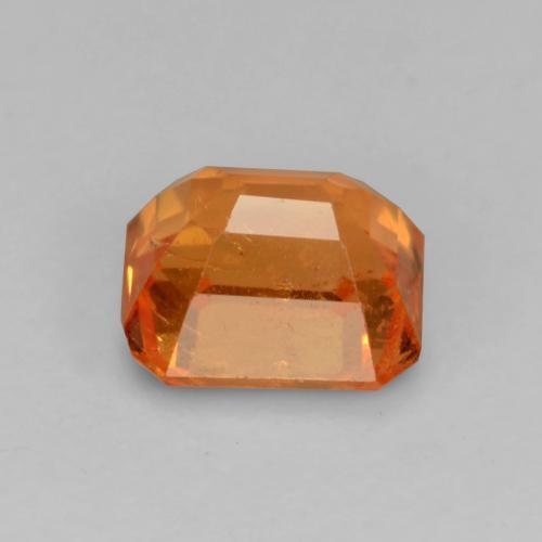 Granate espesartita naranja natural de 0,91 ct, corte esmeralda, VS-SI
