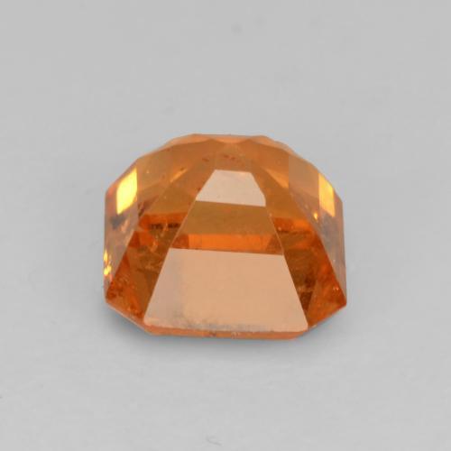 Granate espesartita naranja natural de 0,95 ct, corte esmeralda, VS-SI