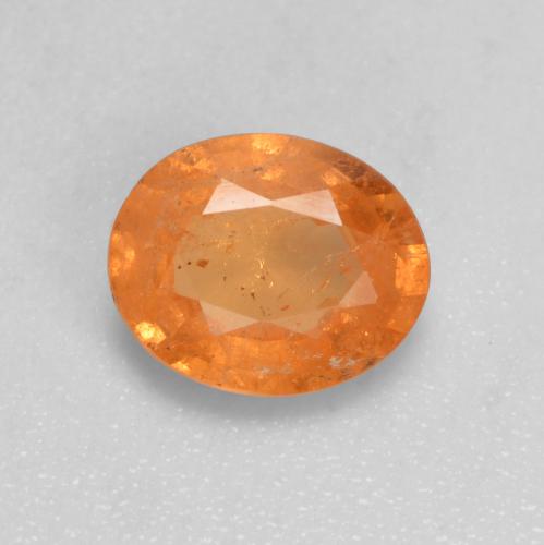 Granate espesartita naranja natural de 0,94 ct, corte óvalo, VS-SI