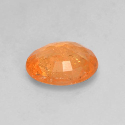 Granate espesartita naranja natural de 0,94 ct, corte óvalo, VS-SI