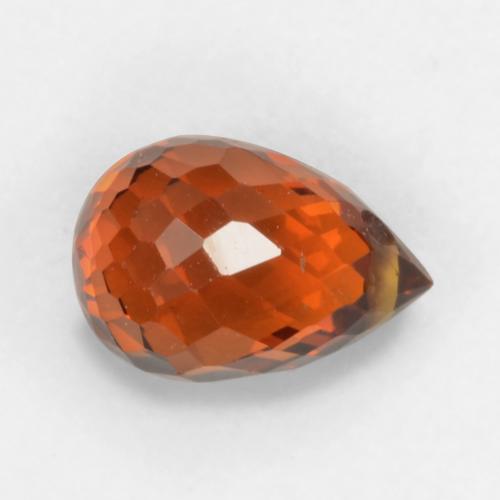Granate espesartita rojo natural de 1,18 ct, briolette, VVS-VS