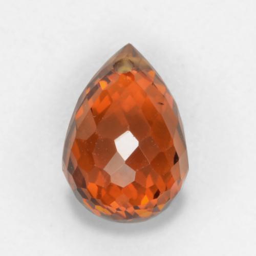 Granate espesartita rojo natural de 1,18 ct, briolette, VVS-VS