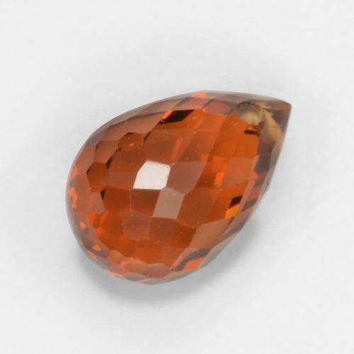Granate espesartita rojo natural de 1,18 ct, briolette, VVS-VS