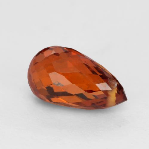 Granate espesartita rojo natural de 1,04 ct, briolette, VS