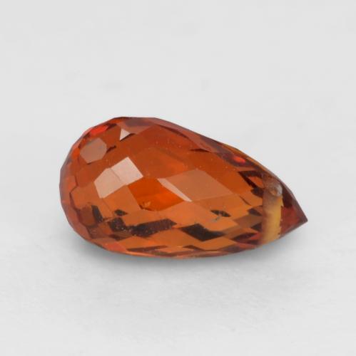 Granate espesartita rojo natural de 1,04 ct, briolette, VS