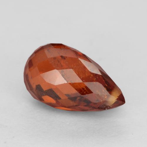 Granate espesartita rojo natural de 1,23 ct, briolette, VS-SI