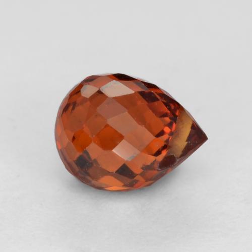 Hilo de espesartita Rojo grosella natural de 1.16 ct, Corte Briolette, VS