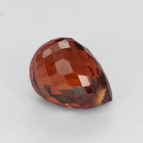 Hilo de espesartita Rojo grosella natural de 1.23 ct, Corte Briolette, VS
