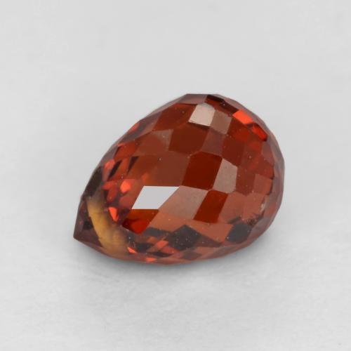 Hilo de espesartita Rojo grosella natural de 1.23 ct, Corte Briolette, VS