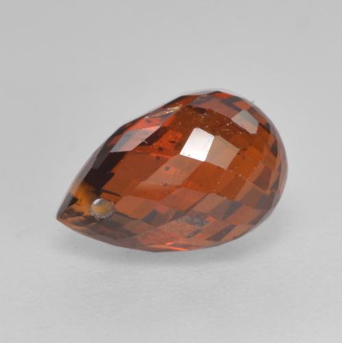 Hilo de espesartita Naranja oscuro natural de 1.91 ct, Corte Briolette, VS-SI