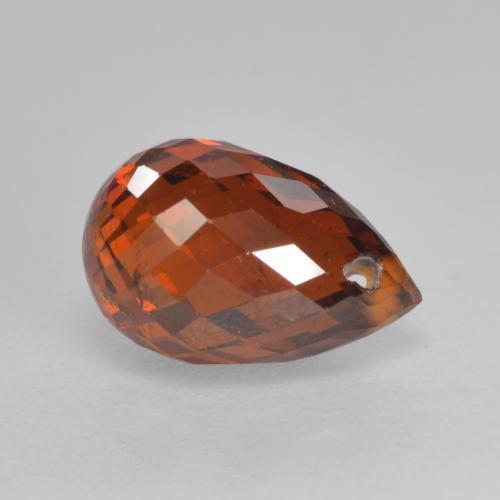 Hilo de espesartita Naranja oscuro natural de 1.91 ct, Corte Briolette, VS-SI