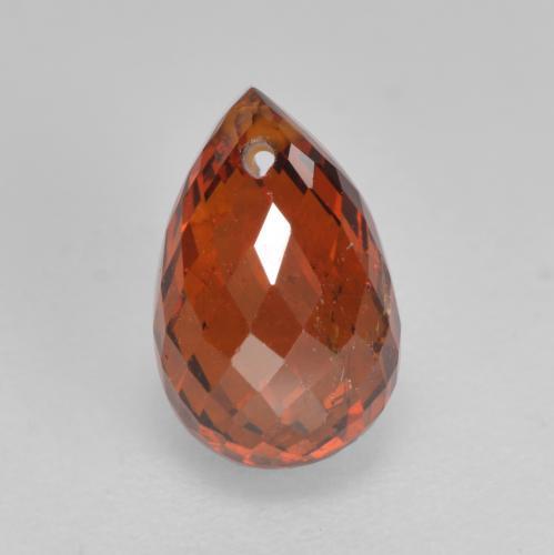 Hilo de espesartita Naranja oscuro natural de 1.91 ct, Corte Briolette, VS-SI