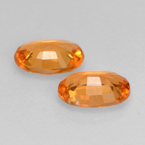 Gemas de granate espesartita naranja natural de 0,93 ct, corte óvalo, VVS-VS