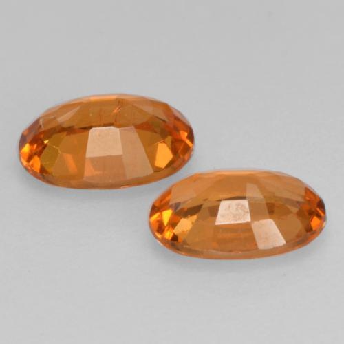 Gemas de granate espesartita naranja natural de 1,10 ct, corte óvalo, VS