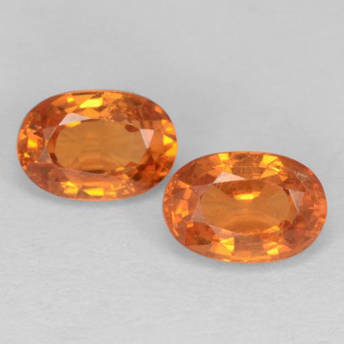 Gemas de granate espesartita naranja natural de 1,42 ct, corte óvalo, VS-SI