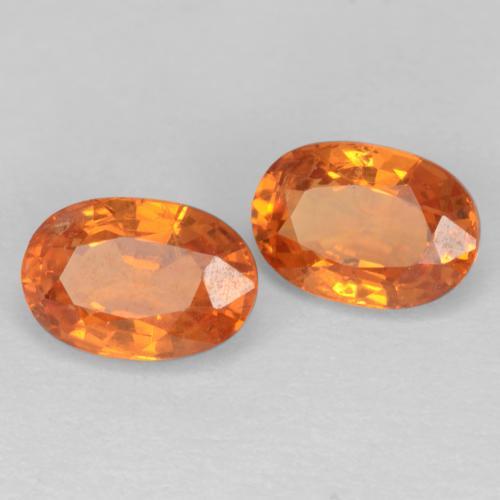 Gemas de granate espesartita naranja natural de 1,42 ct, corte óvalo, VS-SI