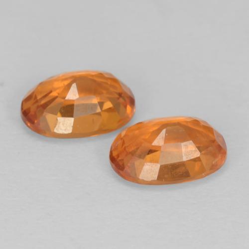 Gemas de granate espesartita naranja natural de 1,42 ct, corte óvalo, VS-SI