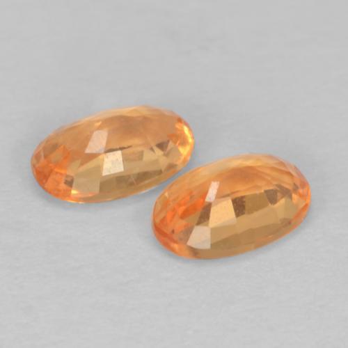 Gemas de granate espesartita naranja natural de 0,64 ct, corte óvalo, VS