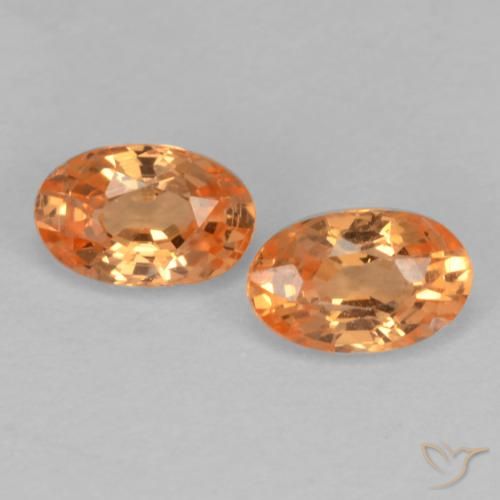 0.80ctw Natural Naranja claro Hilo de espesartita, Ovalada, VS-SI