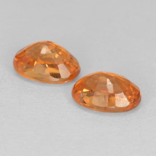 Gemas de Hilo de espesartita Naranja claro natural de 1.29 ct, Corte Óvalo, VS-SI