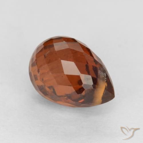 Hilo de espesartita Rojo fuego natural de 1.52 ct, Corte Briolette, VS-SI