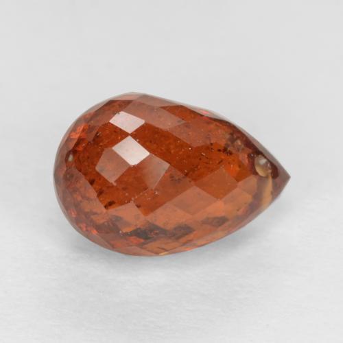 Hilo de espesartita Ámbar naranja natural de 2.14 ct, Corte Briolette, SI