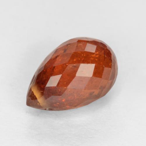 Hilo de espesartita Ámbar naranja natural de 2.14 ct, Corte Briolette, SI