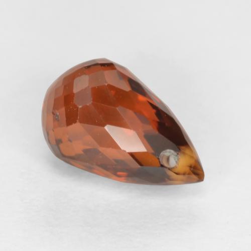 Granate espesartita rojo natural de 1,33 ct, briolette, VS
