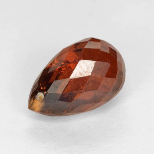 Granate espesartita rojo natural de 2,89 ct, briolette, SI