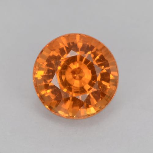 Granate espesartita naranja natural de 0,93 ct, corte redondo, VS