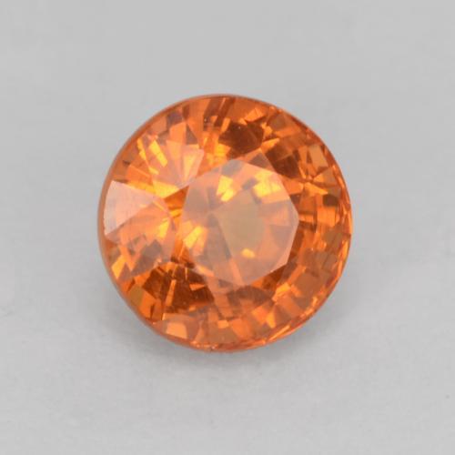 Granate espesartita naranja natural de 0,93 ct, corte redondo, VS