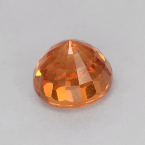 Granate espesartita naranja natural de 0,93 ct, corte redondo, VS