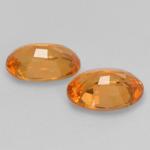 Gemas de granate espesartita naranja natural de 1,19 ct, corte óvalo, VS