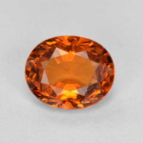 Hilo de espesartita Naranja rojizo natural de 0.50 ct, Corte Óvalo, VS