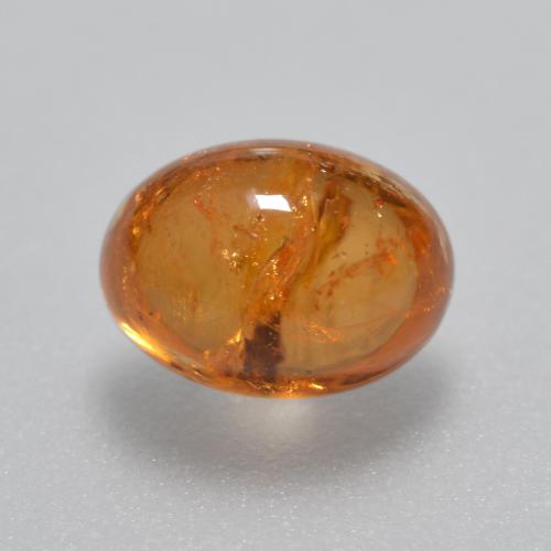Granate espesartita naranja natural de 1,88 ct, corte óvalo, transparente