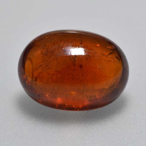 Granate espesartita naranja natural de 5,72 ct, corte óvalo, translúcido