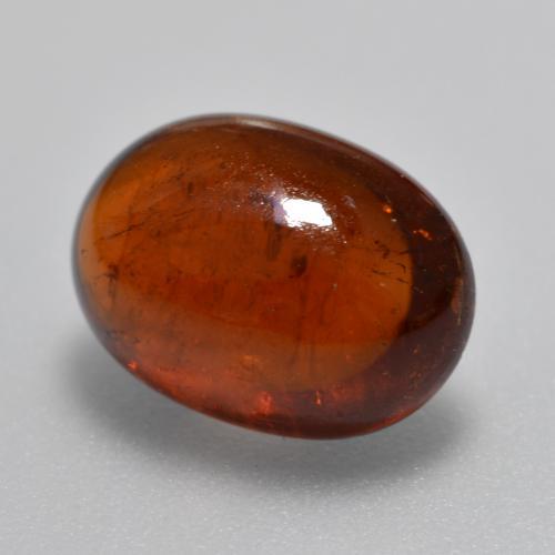 Granate espesartita naranja natural de 5,72 ct, corte óvalo, translúcido