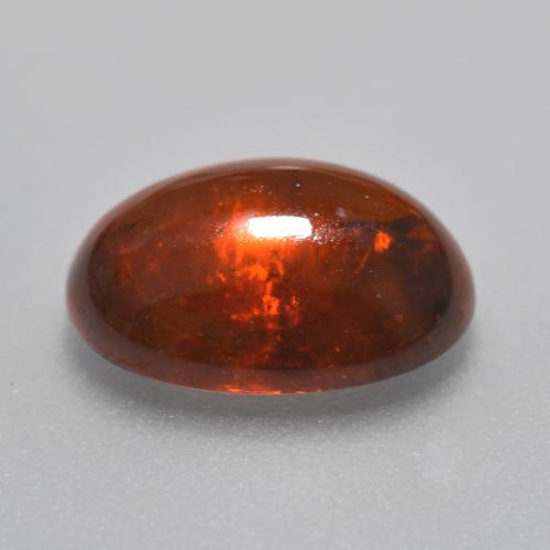 Granate espesartita naranja natural de 5,72 ct, corte óvalo, translúcido