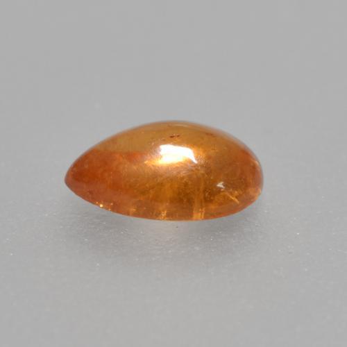 Hilo de espesartita Naranja medio natural de 0.56 ct, En forma de pera, Transparente