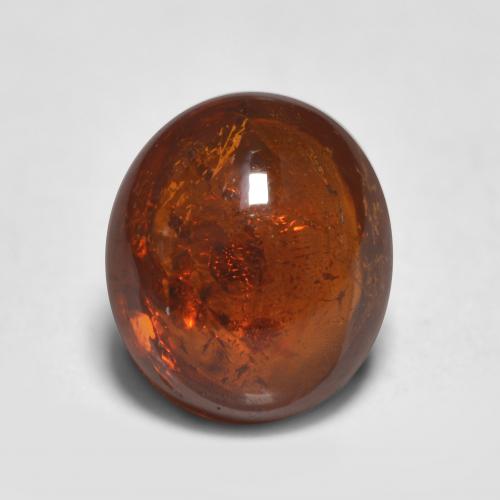 Hilo de espesartita Naranja oscuro natural de 0.96 ct, Corte Óvalo, Translúcido
