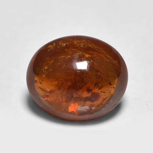 Hilo de espesartita Naranja oscuro natural de 0.96 ct, Corte Óvalo, Translúcido