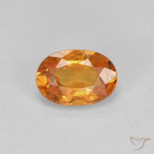 Hilo de espesartita Naranja claro natural de 0.56 ct, Ovalada, VS-SI