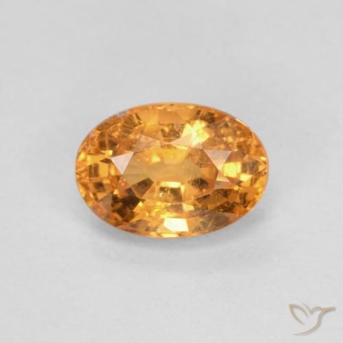 0.69ct Natural Naranja medio Hilo de espesartita, Ovalada, VS-SI
