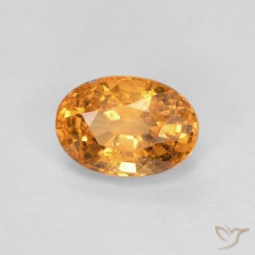 Hilo de espesartita Naranja medio natural de 0.69 ct, Ovalada, VS-SI