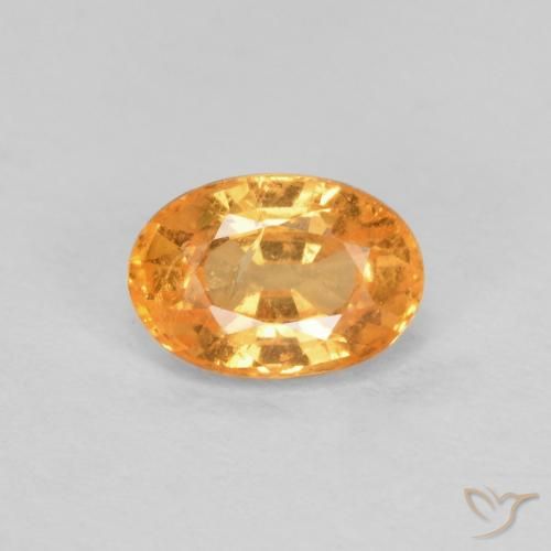 0.59ct Natural Naranja intenso Hilo de espesartita, Ovalada, VS-SI