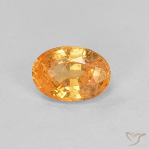 Hilo de espesartita Naranja intenso natural de 0.59 ct, Ovalada, VS-SI