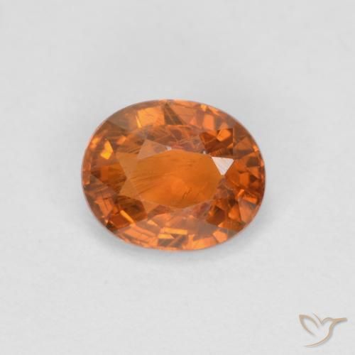 0.54ct Natural Naranja oscuro medio Hilo de espesartita, Ovalada, VS