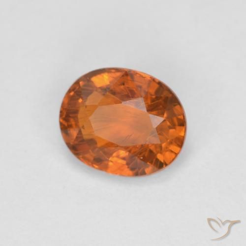 Hilo de espesartita Naranja oscuro medio natural de 0.54 ct, Ovalada, VS