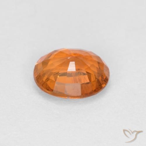 Hilo de espesartita Naranja oscuro medio natural de 0.54 ct, Ovalada, VS