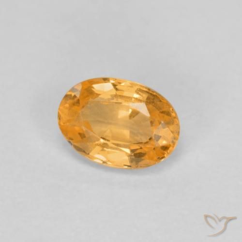 Hilo de espesartita Naranja claro natural de 0.39 ct, Ovalada, VS